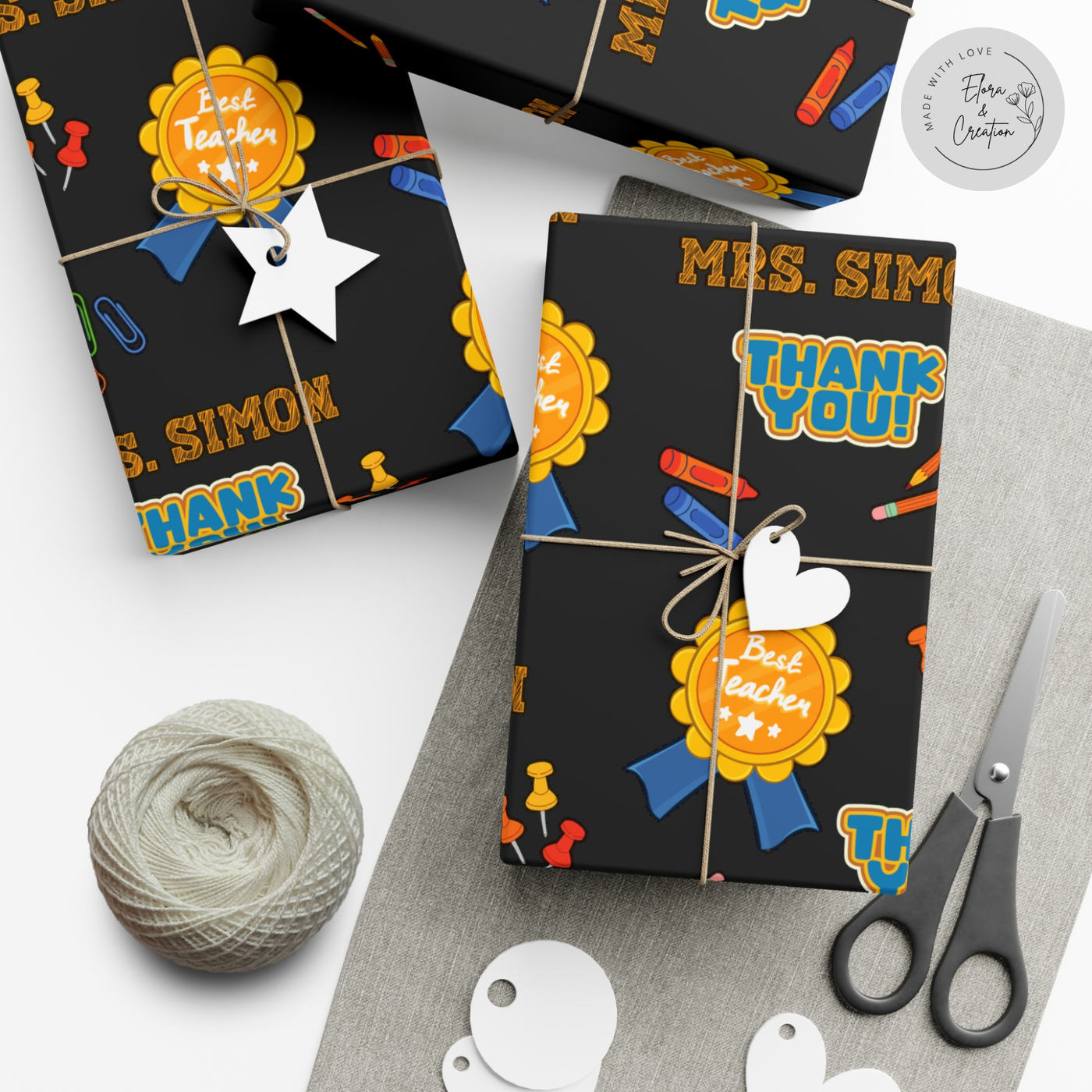 Custom Teacher Name Gift Wrapping Paper