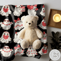 Ghost Love Valentines Blanket