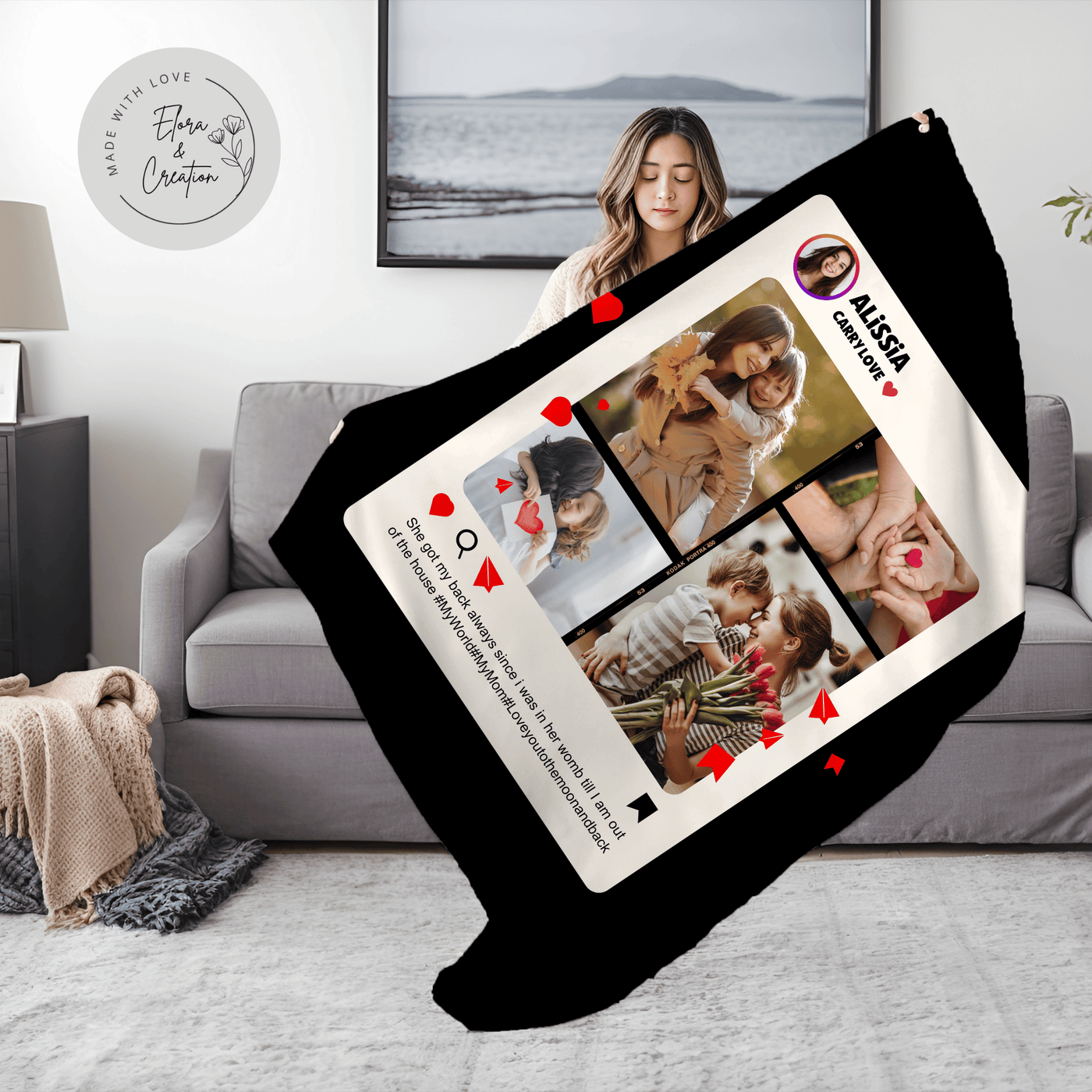 Instagram Carousal Blanket - Instagram Post Theme Blanket