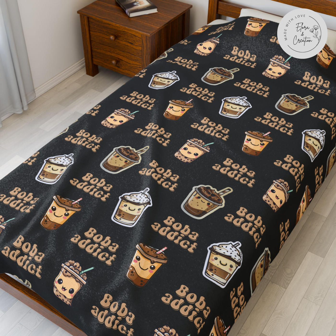 Boba Tea Lover Prints Blanket for Boba Addicts