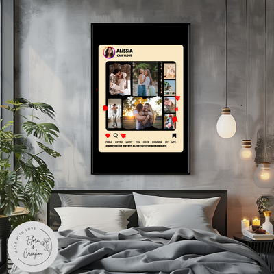 Customizable Insta Couple Photo Poster - Couple Reels