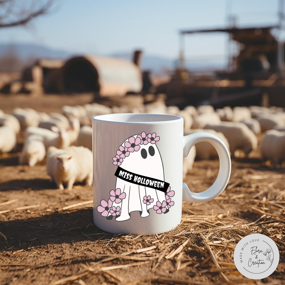 Kawaii Ghost Mug - 11oz Cute Ghost Coffee Mug For Halloween & Fall, Ceramic Gift Mug - View #13
