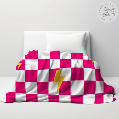 Pink Checker Blanket - Girl Power Blanket