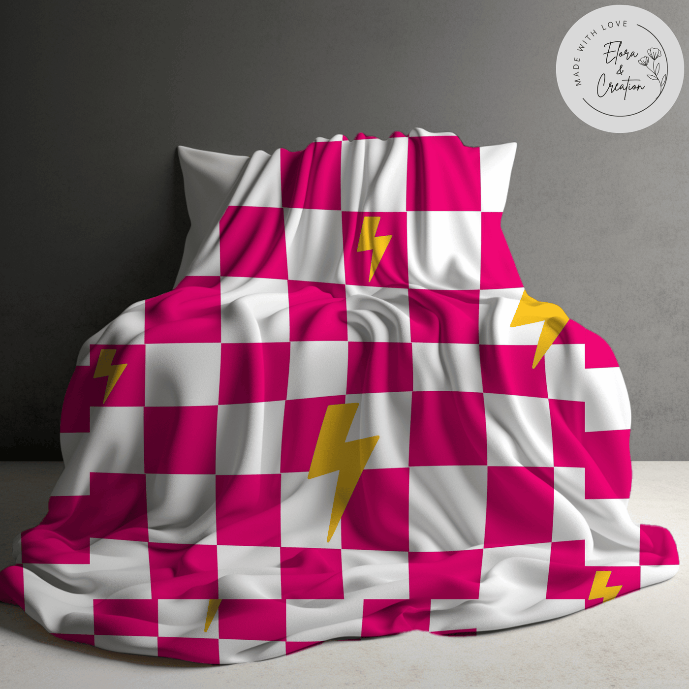 Pink Checker Blanket - Girl Power Blanket