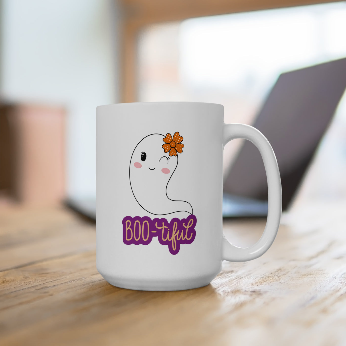 BOOtiful Cute Ghost Halloween Theme Mug