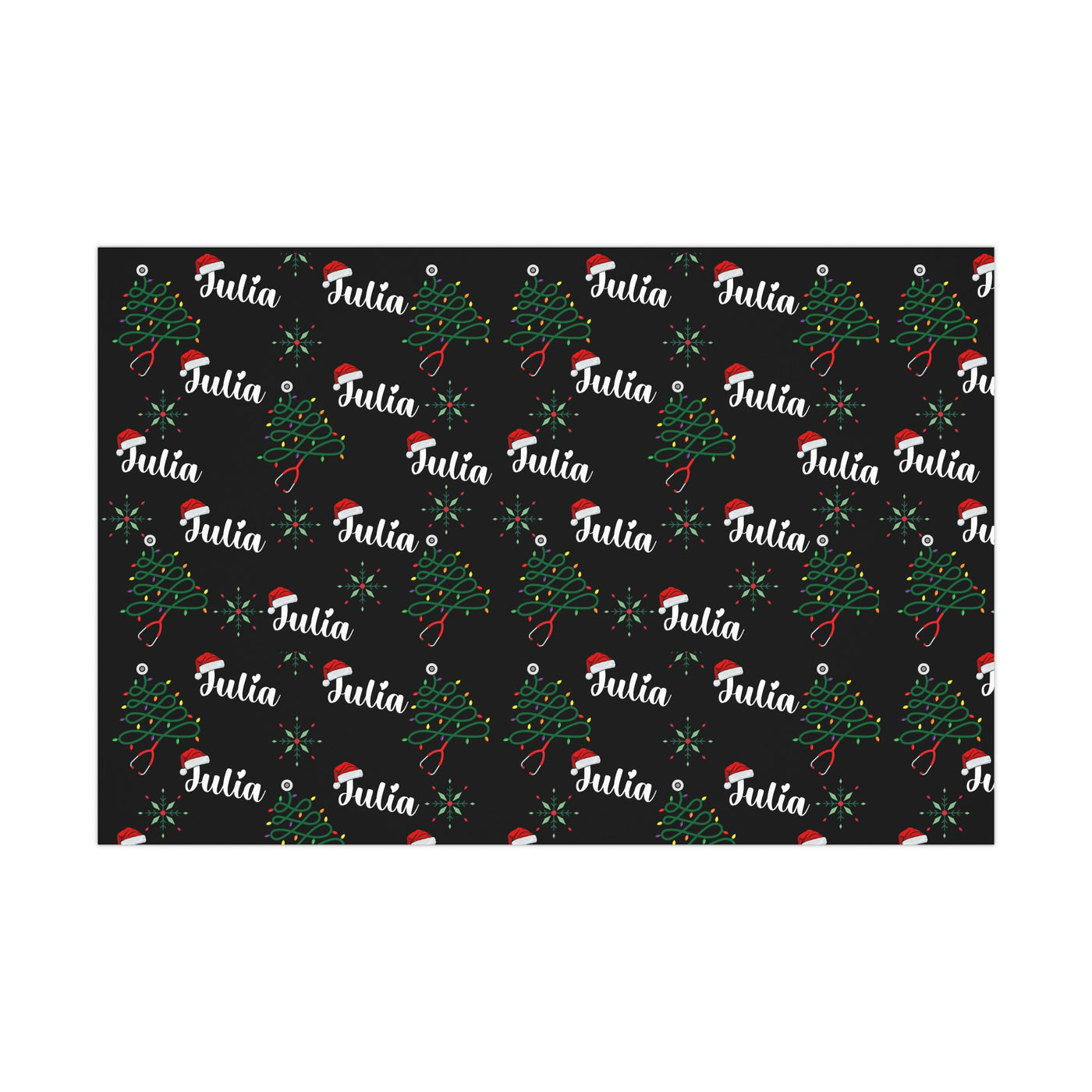 Christmas Nurse/Doctor Personalized Name Holiday Gift Wrap