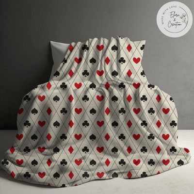 Card Theme Spade Blanket - Club Blanket - Heart Blanket