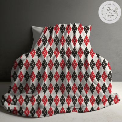 Triangle Checkered Blanket - Plaid Blanket