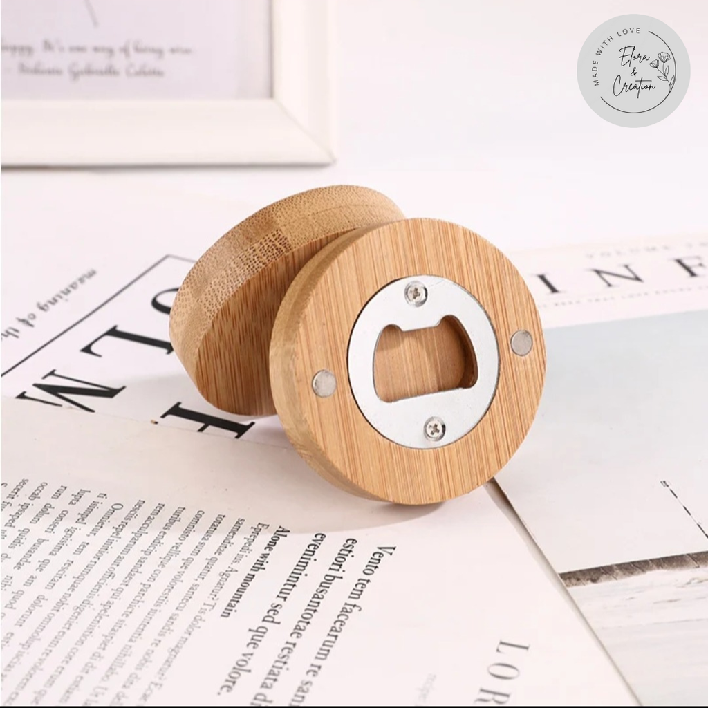 Custom Wooden Bottle Opener with Magnet