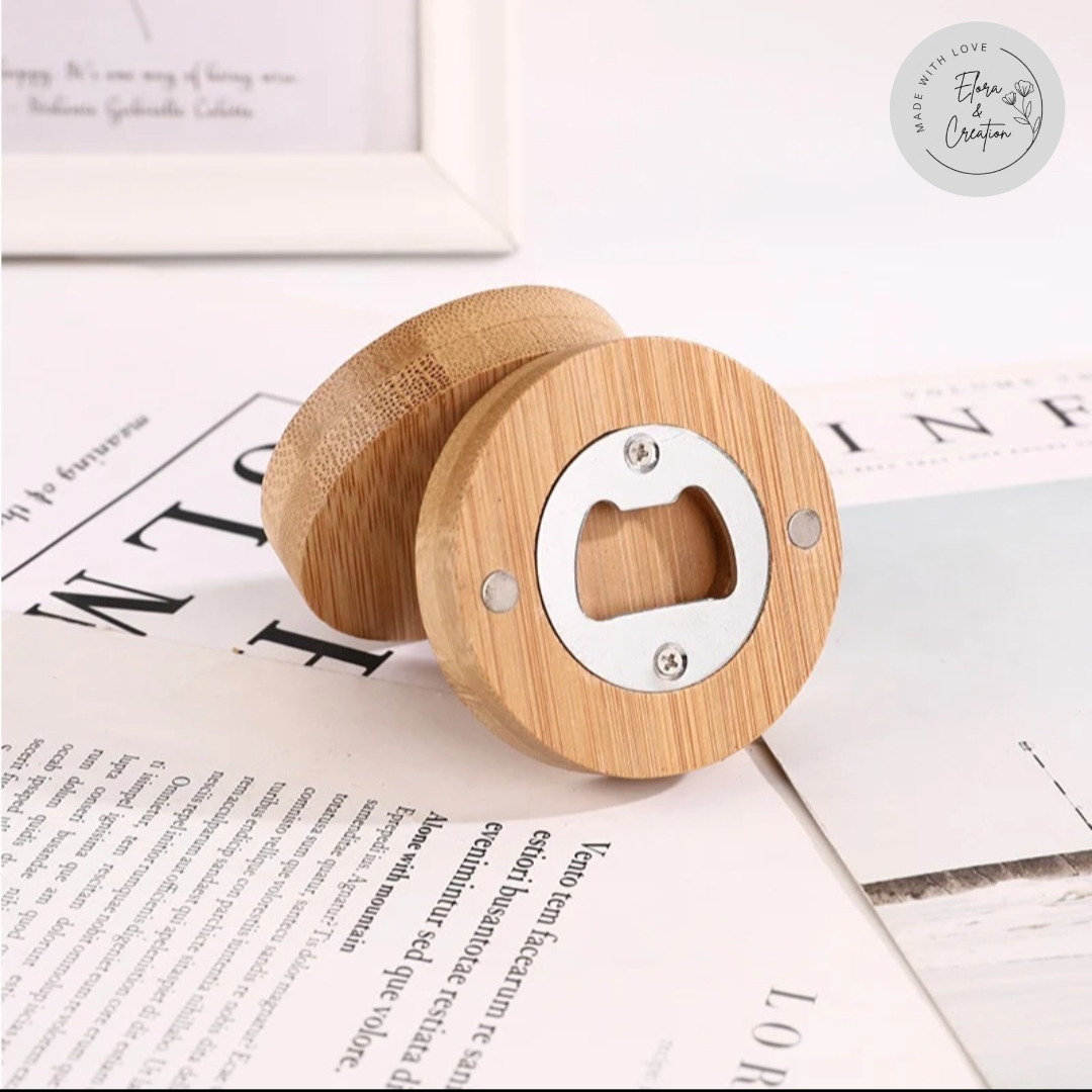 Custom Wooden Bottle Opener with Magnet