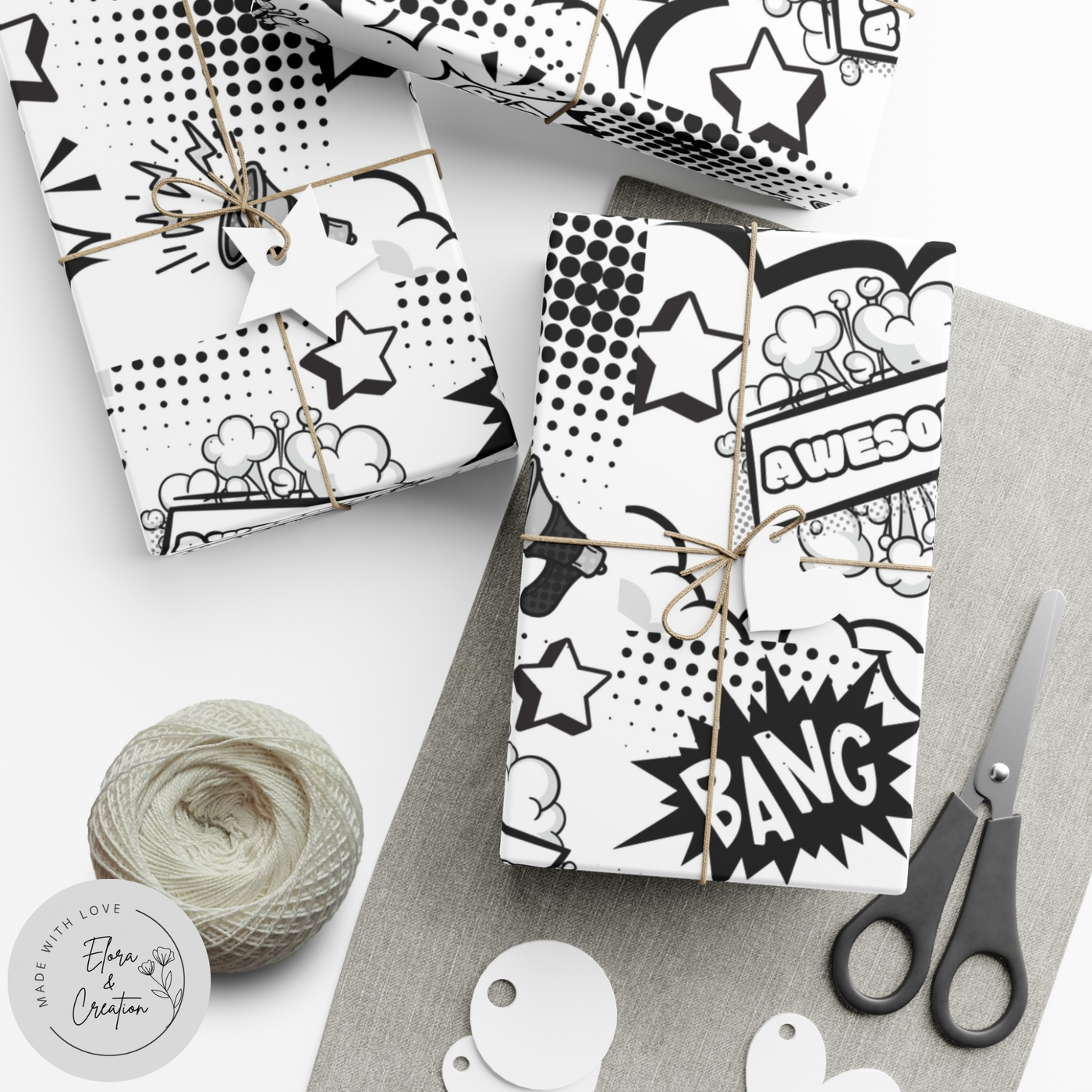 Customized Comic Theme Style Gift Wrapping Paper