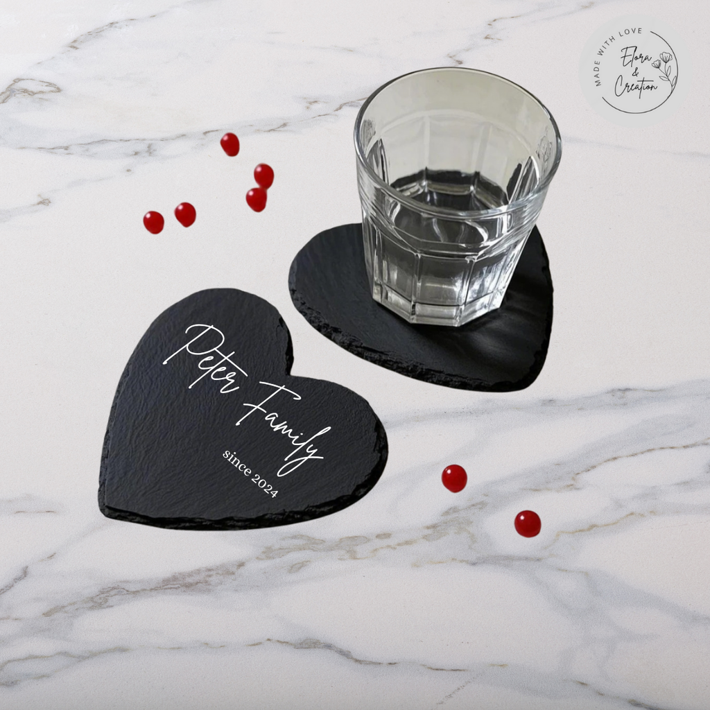 Custom Engravable Slate Coaster - Custom Name Coaster