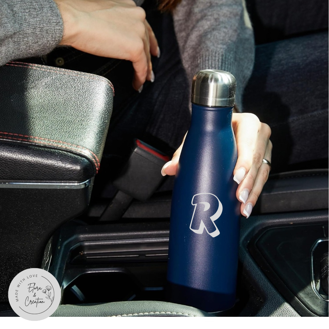 17 oz Stainless Steel Water Bottle – Custom Laser Engraved Name, Logo or Monogram