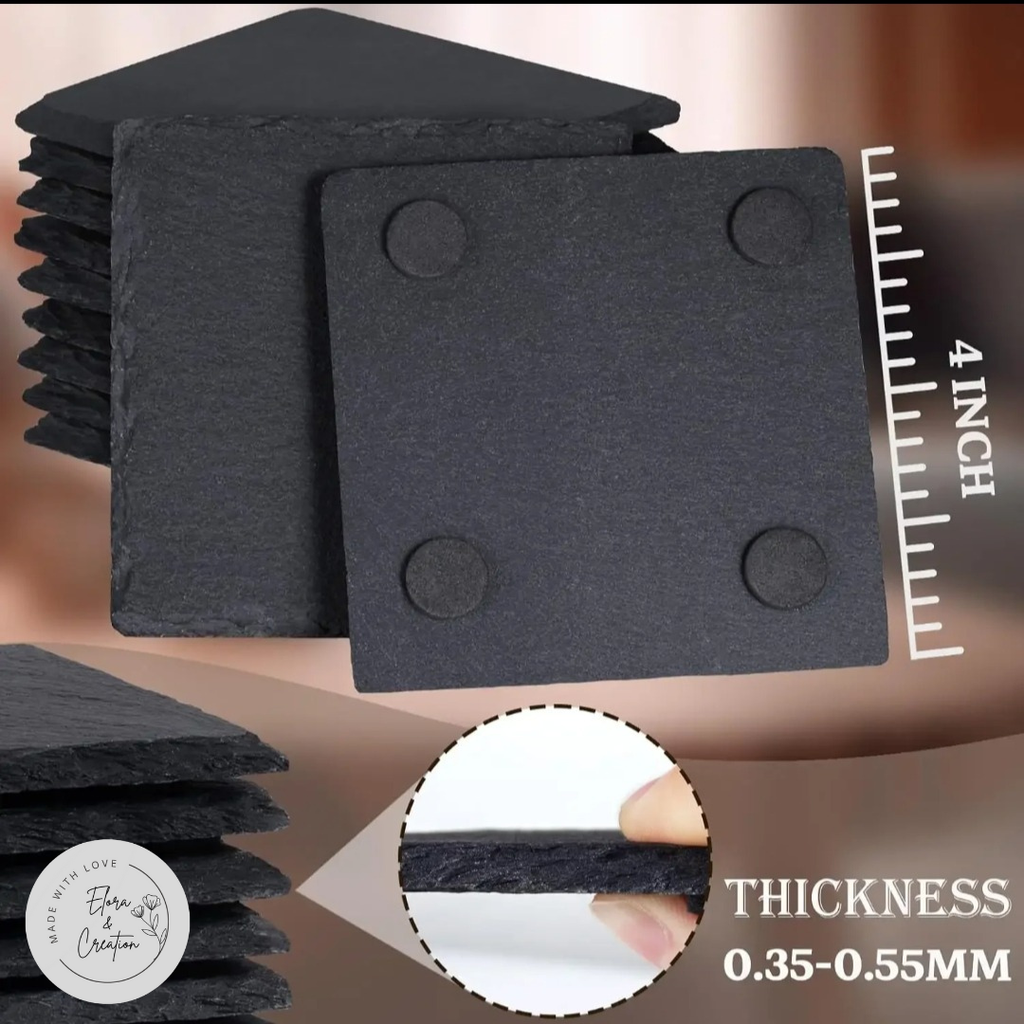Custom Engravable Slate Coaster - Custom Name Coaster