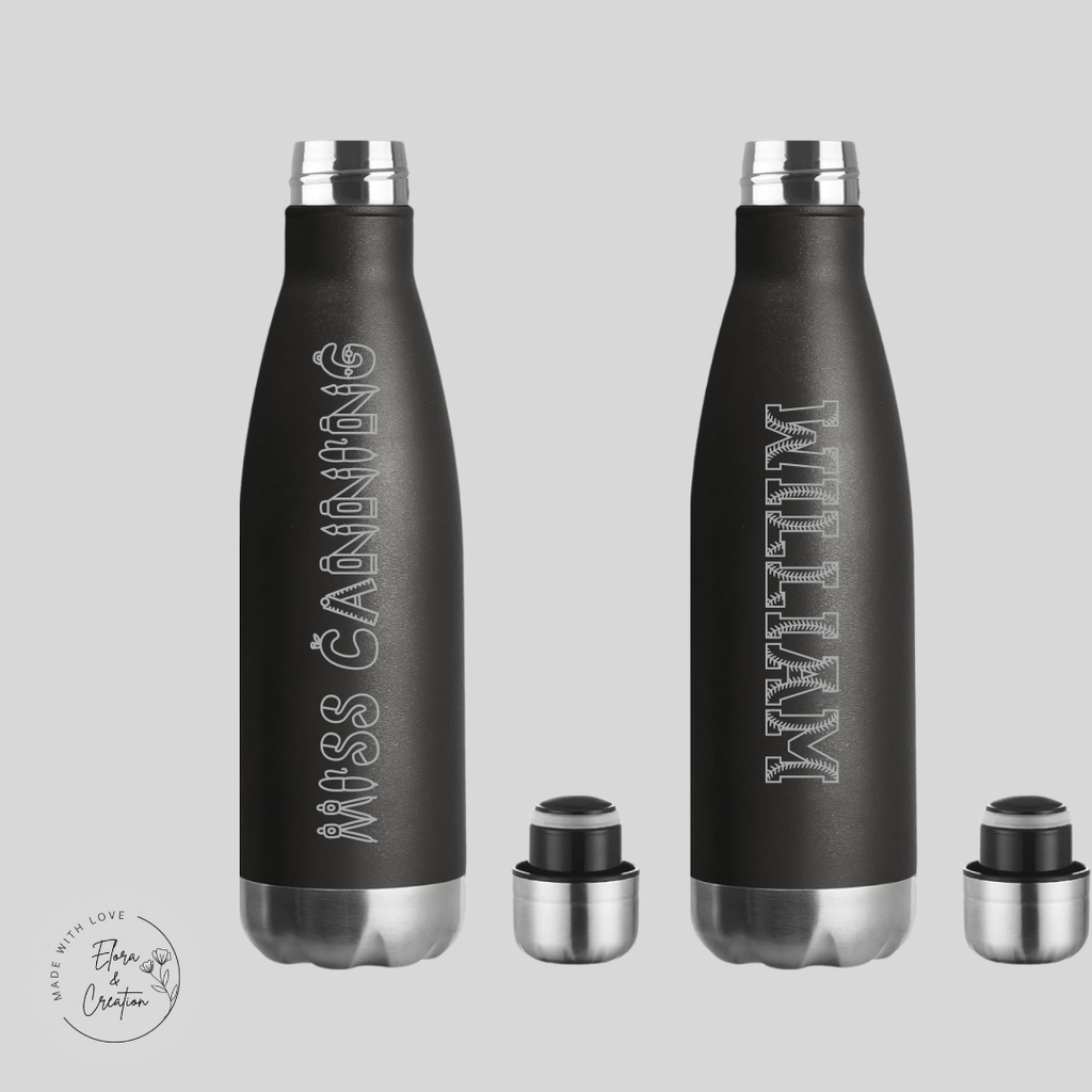 17 oz Stainless Steel Water Bottle – Custom Laser Engraved Name, Logo or Monogram