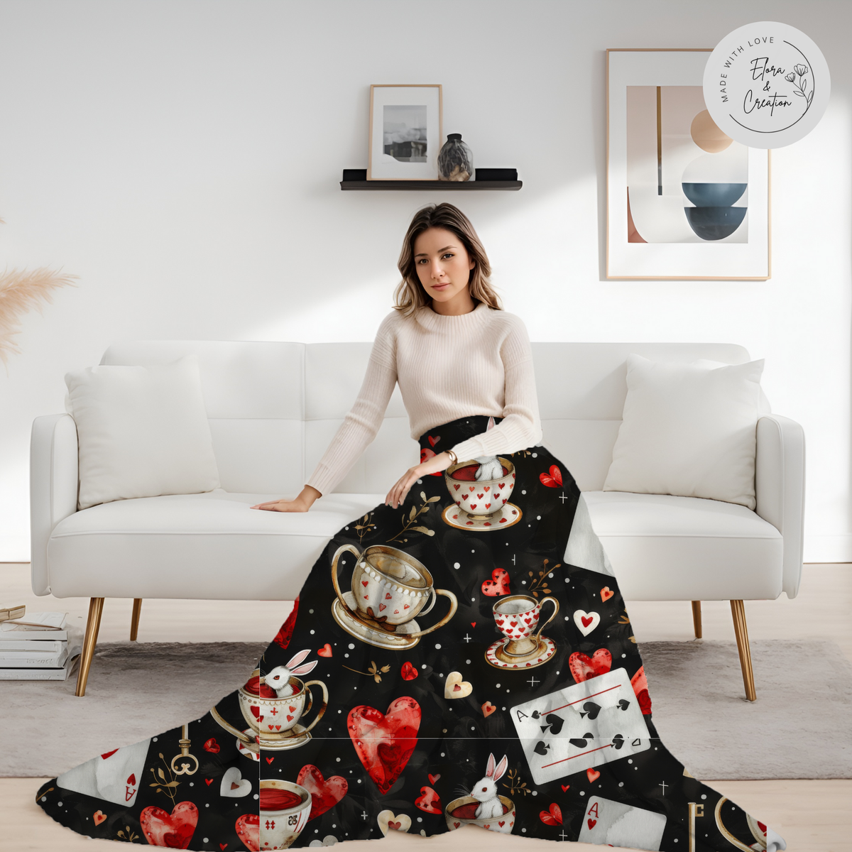 Poker Theme Blanket - Spade Club Cards King Queen Cup Dice