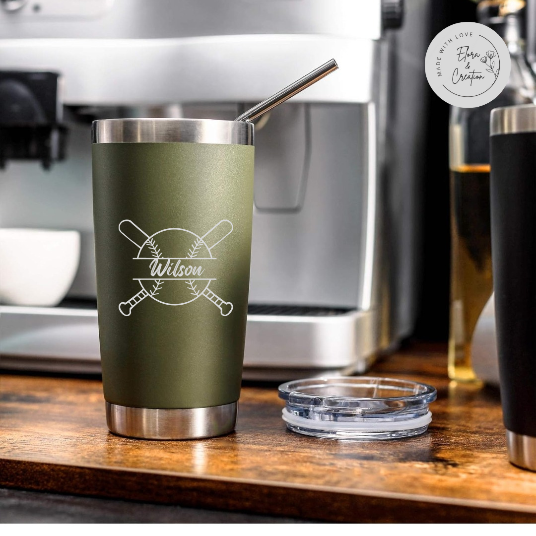 Personalized Laser Engraved 20oz. Stainless Steel Tumblers