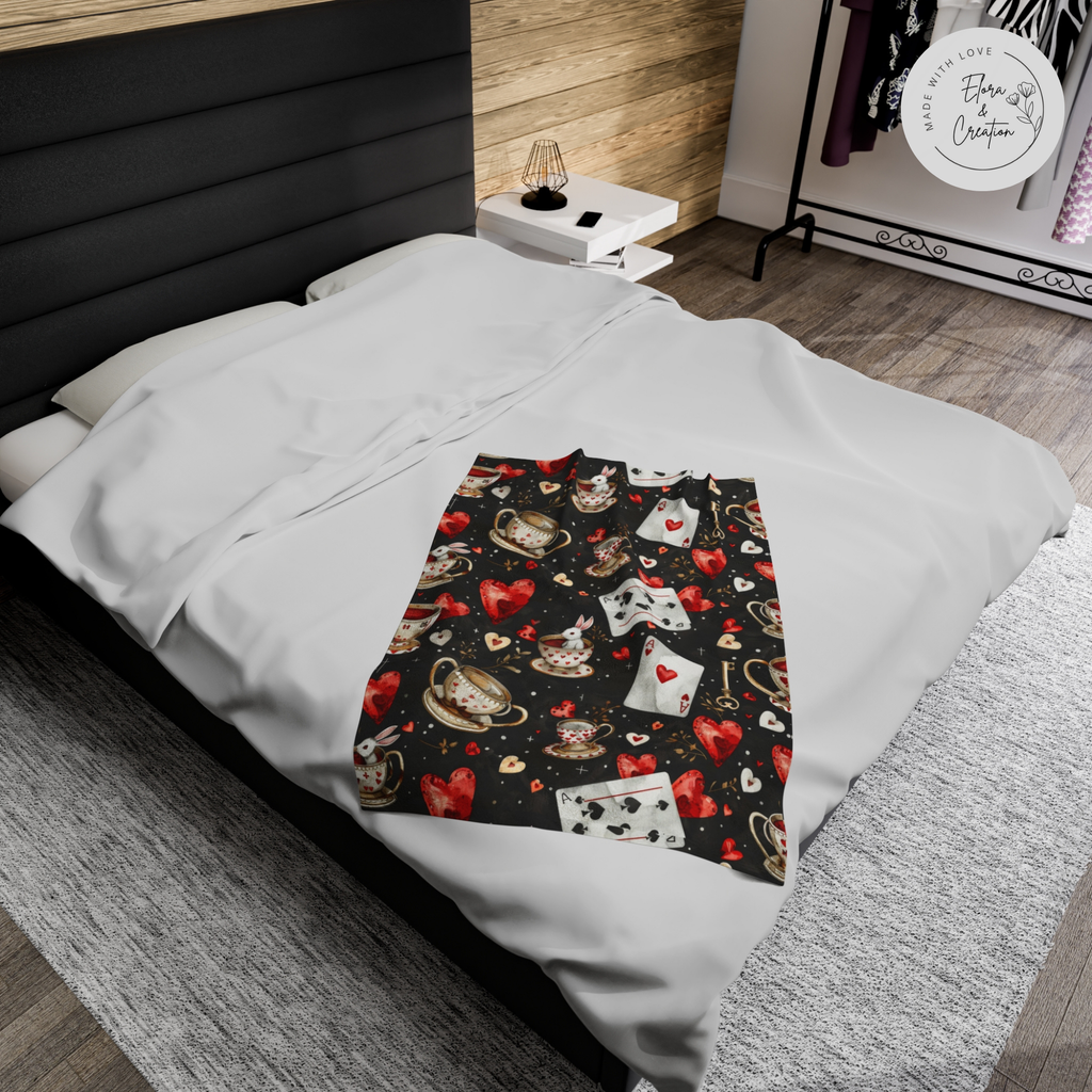 Poker Theme Blanket - Spade Club Cards King Queen Cup Dice