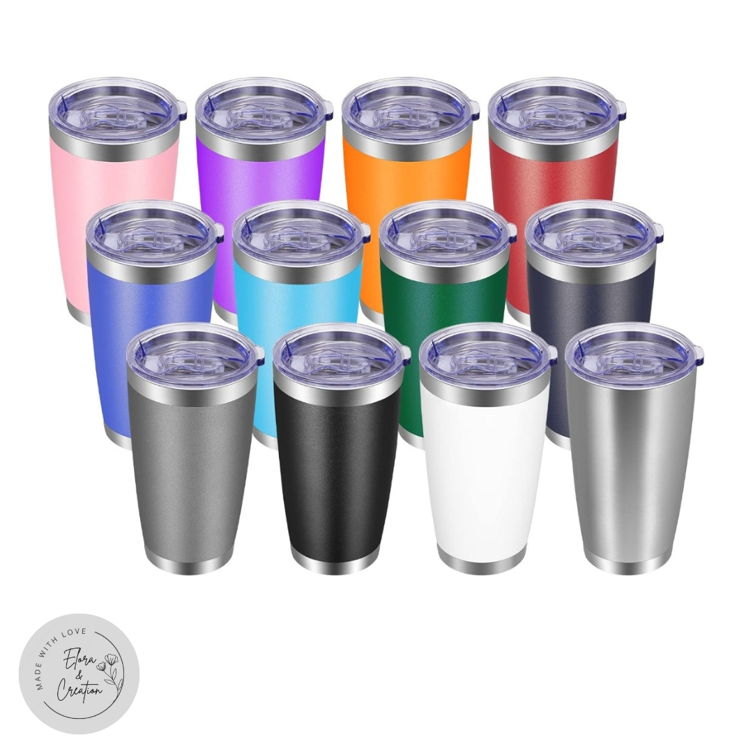 Personalized Laser Engraved 20oz. Stainless Steel Tumblers