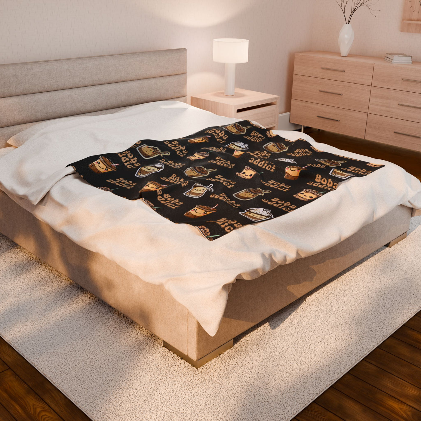 Boba Tea Lover Prints Blanket for Boba Addicts