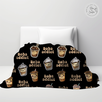 Boba Tea Lover Prints Blanket for Boba Addicts