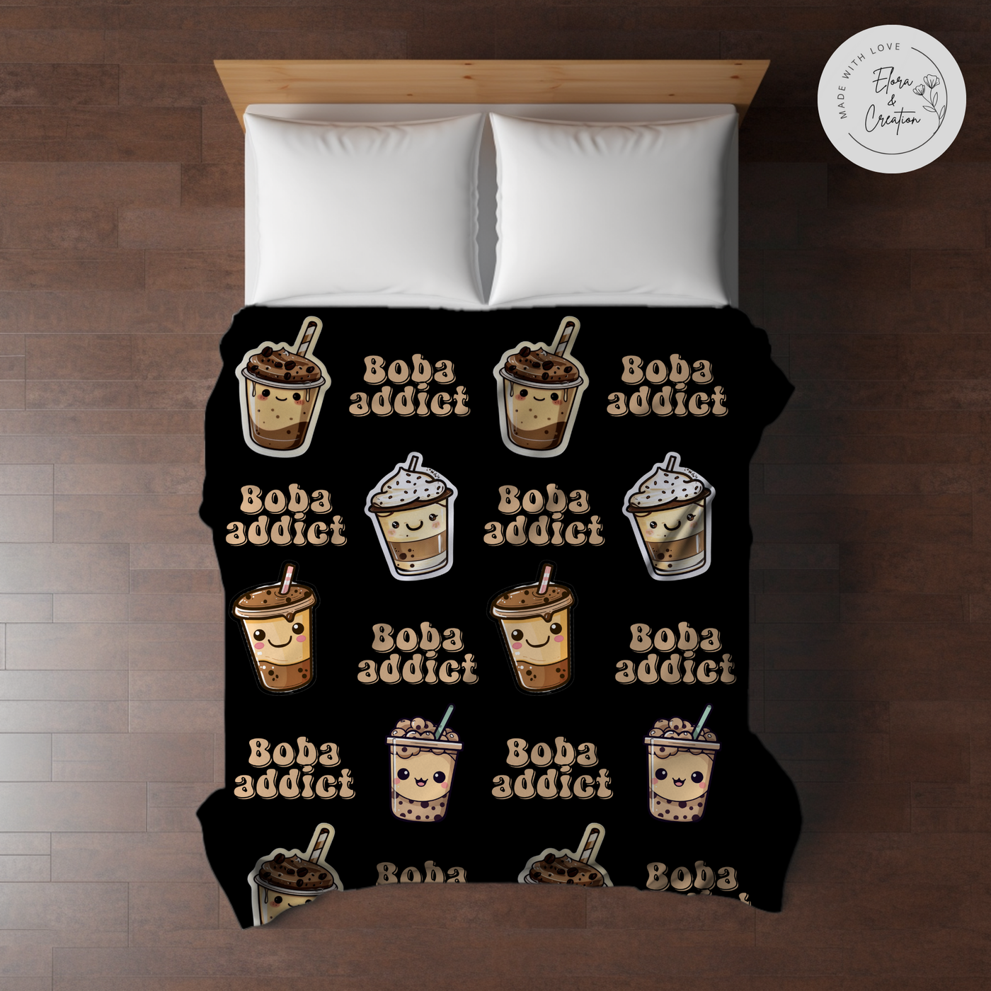 Boba Tea Lover Prints Blanket for Boba Addicts