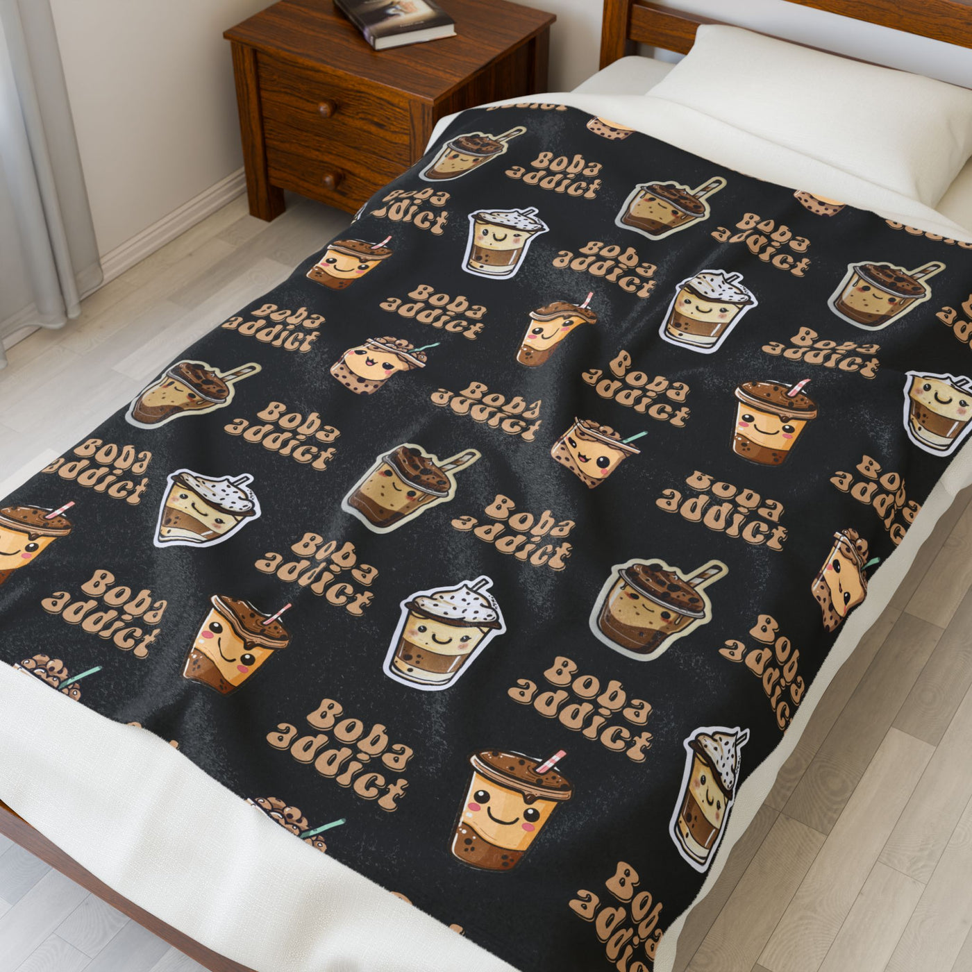 Boba Tea Lover Prints Blanket for Boba Addicts