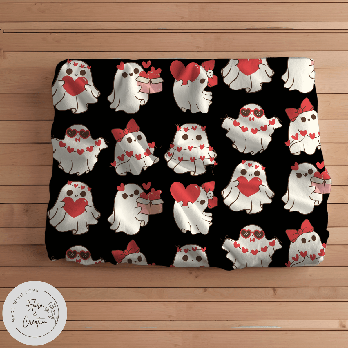 Ghost Love Valentines Blanket