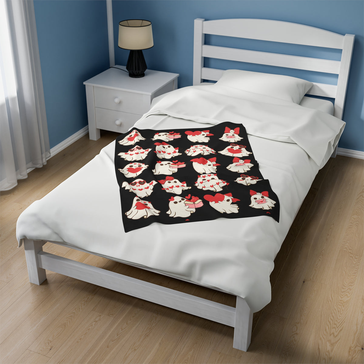 Ghost Love Valentines Blanket