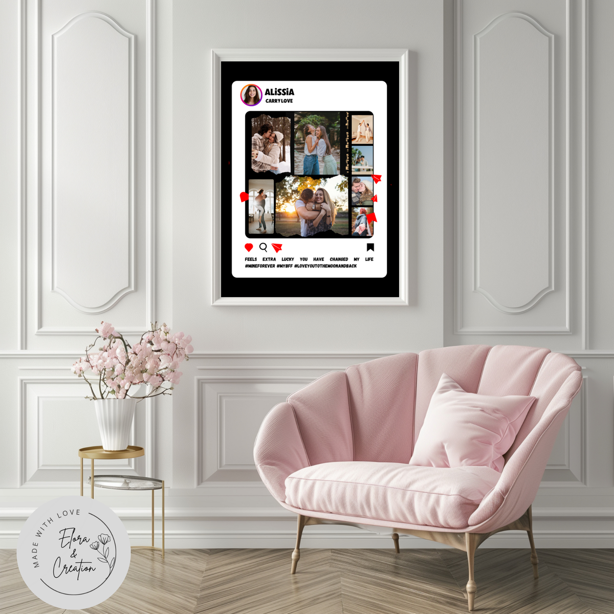 Customizable Insta Couple Photo Poster - Couple Reels