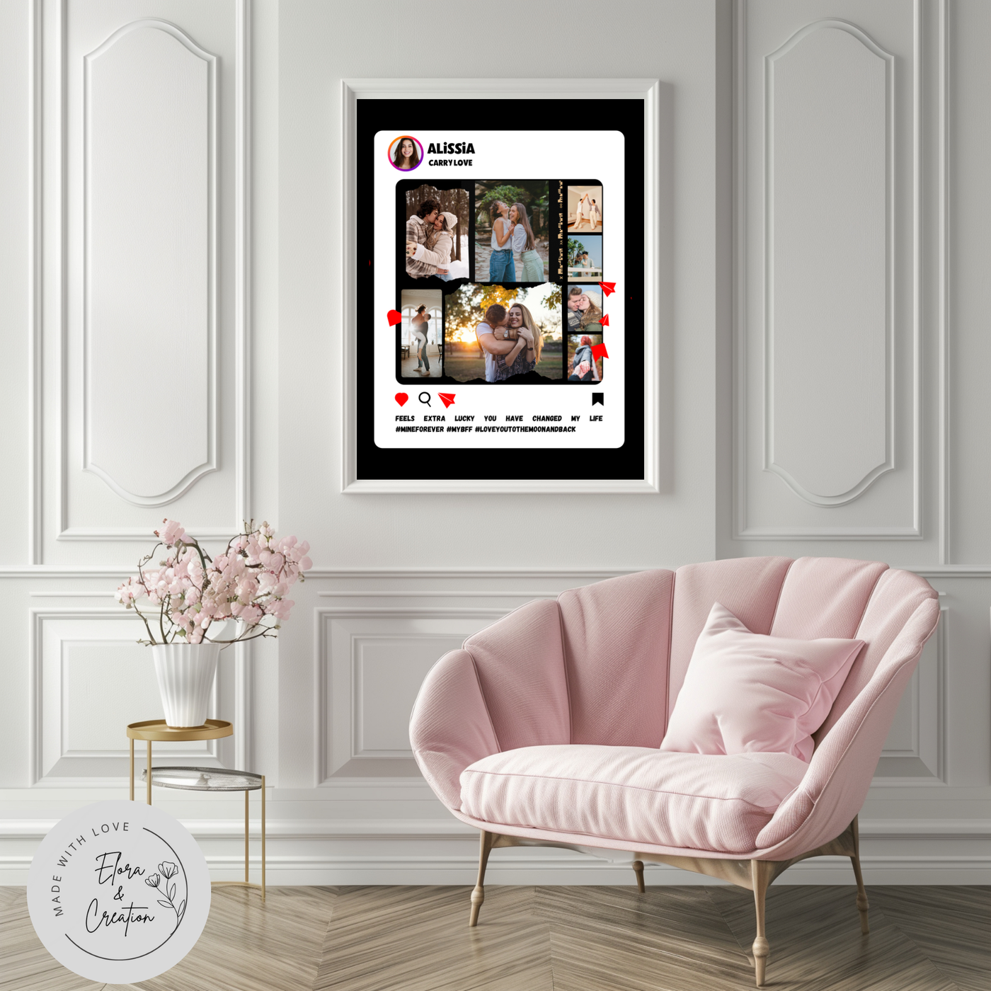 Customizable Insta Couple Photo Poster - Couple Reels