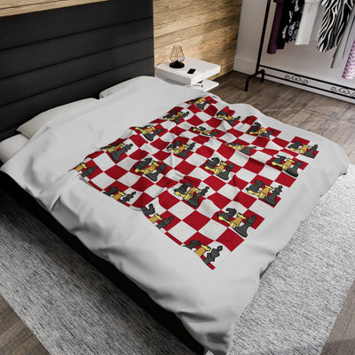 Personalized Chess Board Theme Blanket