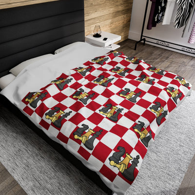 Personalized Chess Board Theme Blanket